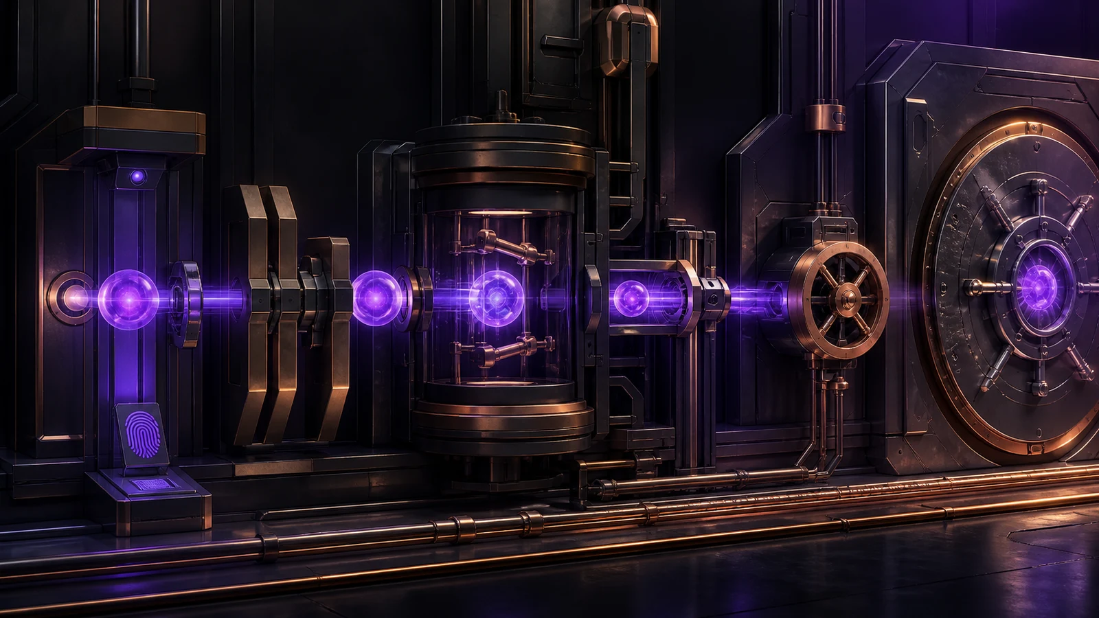 AI agent cores passing through identity, isolation, audit, emergency stop, and vault controls