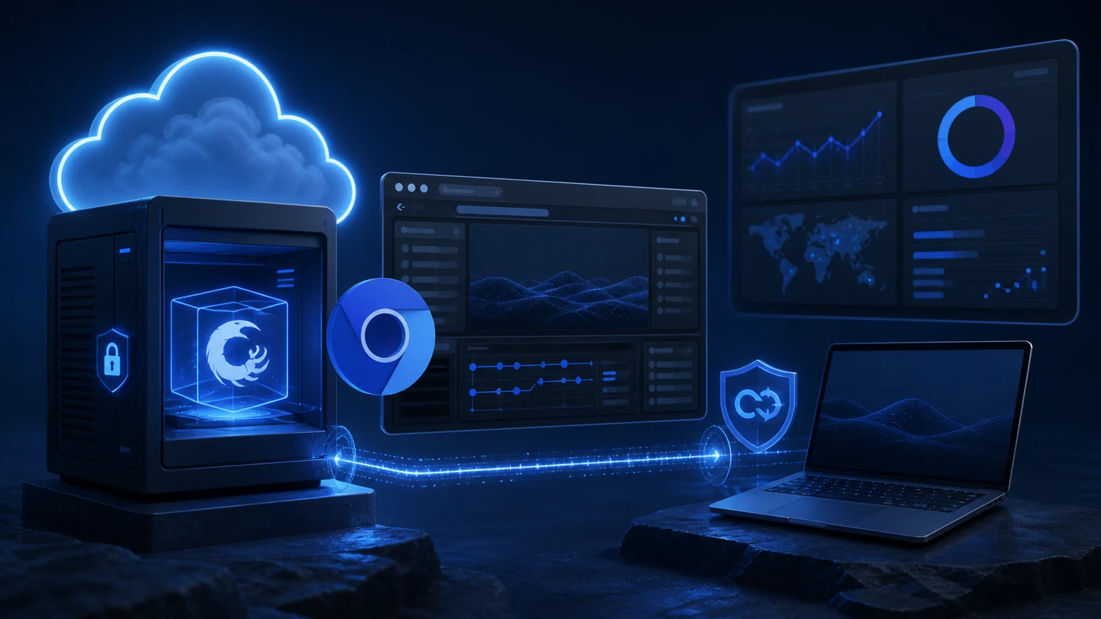 OpenClaw and Playwright deployment architecture on a Google Cloud virtual machine with secure SSH access